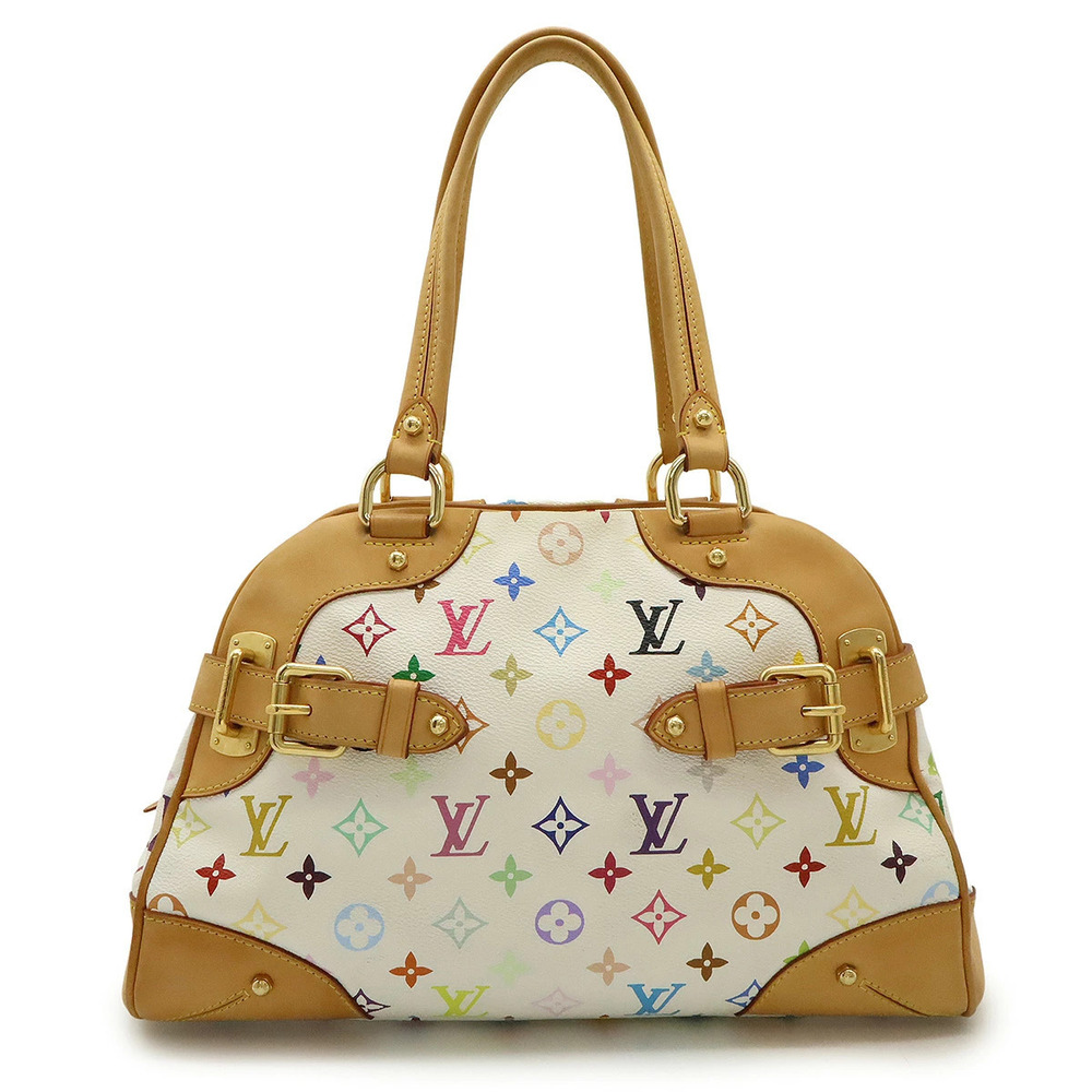 LOUIS VUITTON Monogram Multicolor Claudia 2way Shoulder Bag Hobo Blanc White